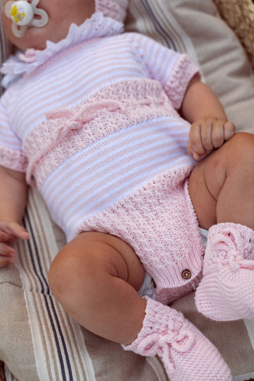 PELELE RAYITAS ROSA BEBE