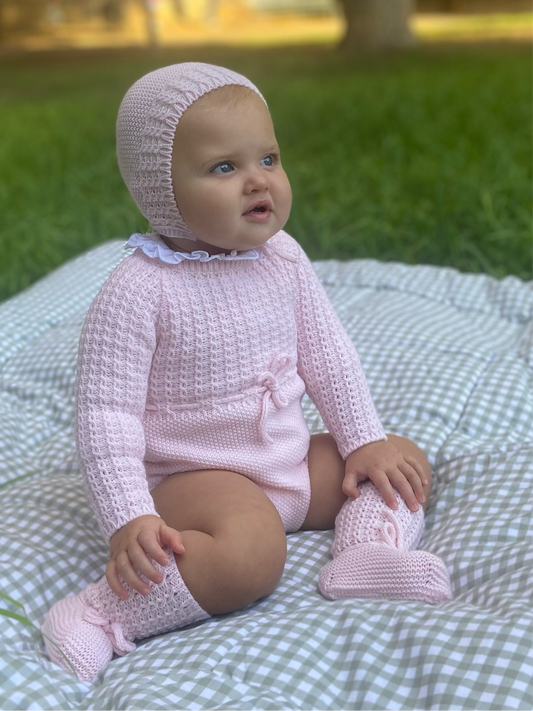 GORRO OCHOS ROSA BEBE