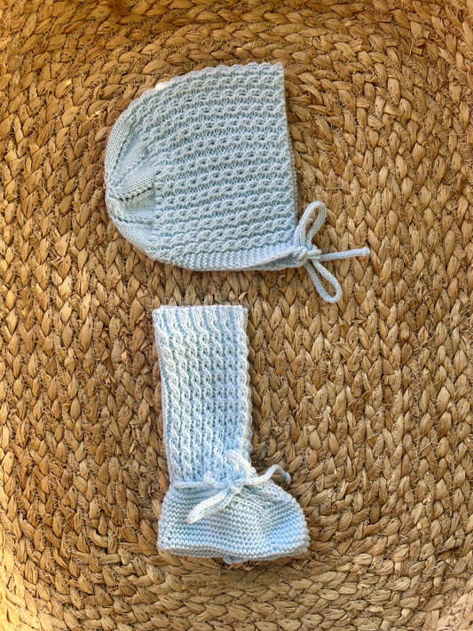 GORRO OCHOS CELESTE LANA
