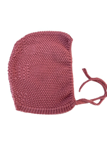 GORRO PUNTO DE ARROZ ROSA